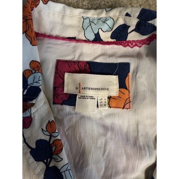 Anthropologie Dinah Collared Halter Tunic Dress Size 0 Floral D674 - Picture 6 of 12